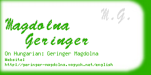 magdolna geringer business card
